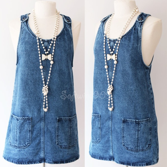 Forever 21 Dresses & Skirts - Last one ☝️Forever 21 Denim Overall Skirt Dress